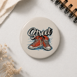 Pin Button Motif Street Size 75mm